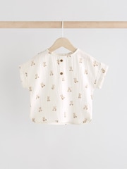 Neutral Bear Print Top and Shorts Baby Set (0mths-3yrs) - Image 8 of 12