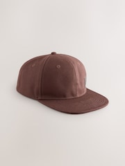 Chocolate Brown Canvas Flat Brim Cap - Image 1 of 3