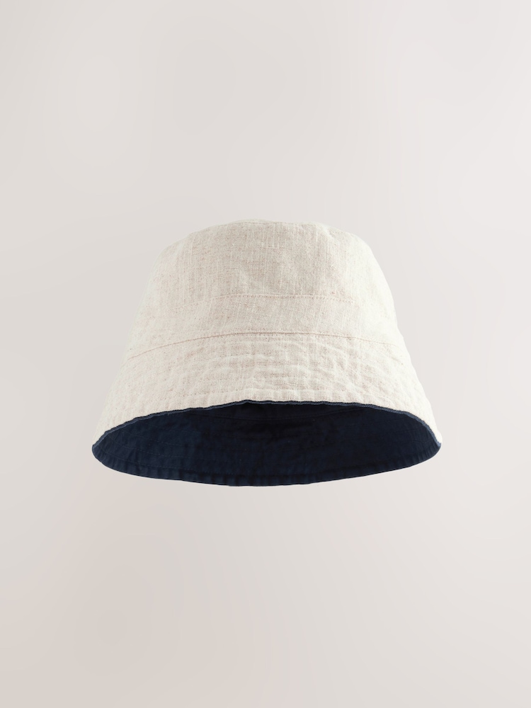 Зеленый хаки/темно-синий - Linen Reversible Bucket Hat 2 Pack - Изображение 2 из 4 Зеленый хаки/темно-синий - Linen Reversible Bucket Hat 2 Pack - Изображение 2 из 4