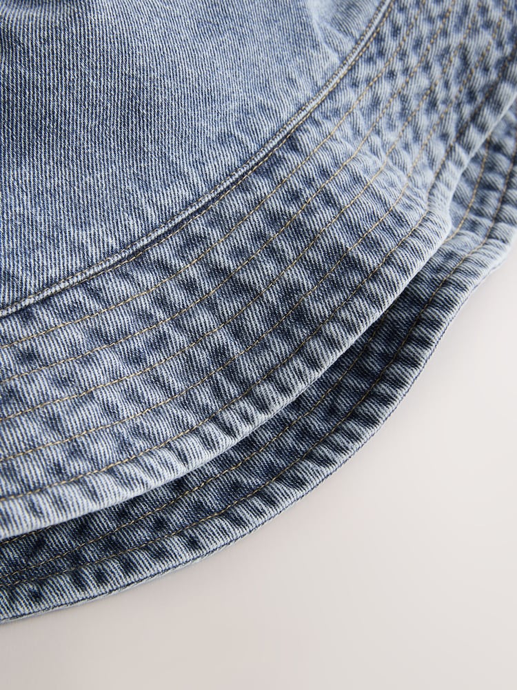 Denim Bucket Hat - Image 4 of 4 Denim Bucket Hat - Image 4 of 4