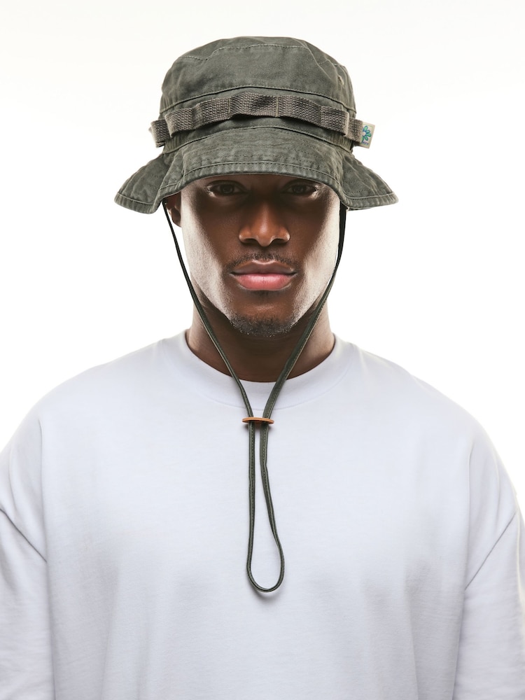 Khaki Green Boonie 100% Cotton Hat - Image 1 of 5