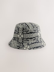 Темно-синий - Reversible Tile Print Bucket Hat - Изображение 1 из 3