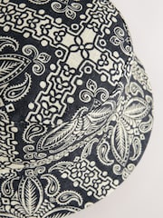 Navy Blue Reversible Tile Print Bucket Hat - Image 4 of 5