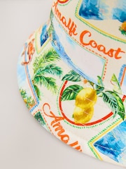 Multi Reversible Vacation Print 100% Cotton Bucket Hat - Image 5 of 5