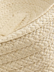 White Straw Ikat Band Trilby Hat - Image 3 of 3