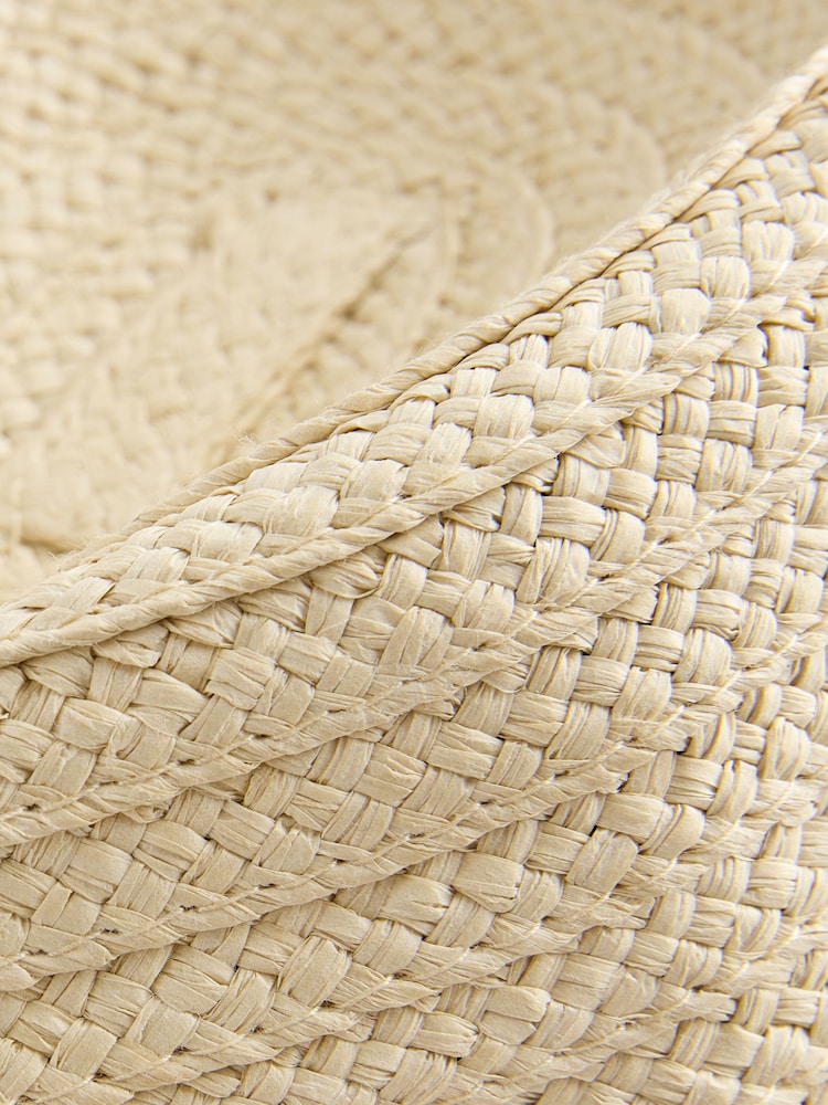 White Straw Ikat Band Trilby Hat - Image 3 of 3