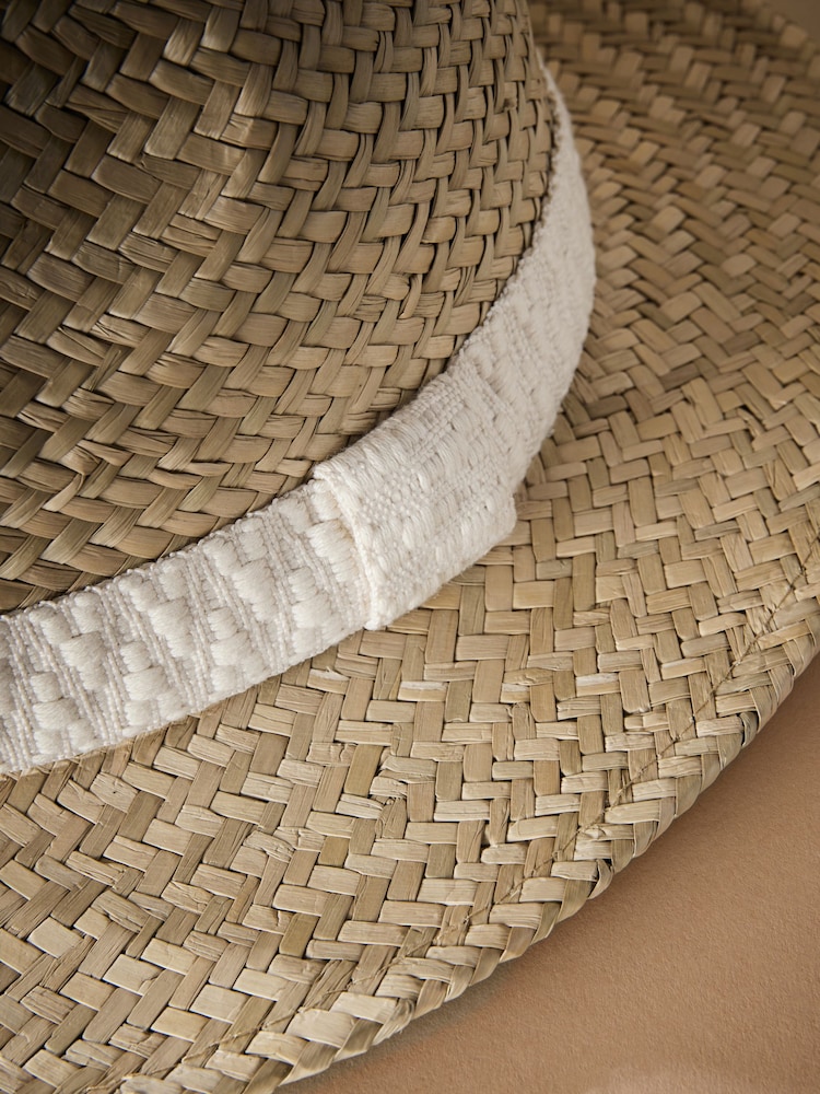 Neutralna boja - Signature Seagrass Panama Style Šeširi - Image 3 of 4