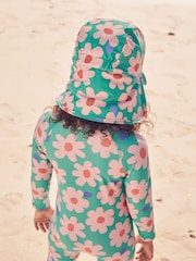 Green/Pink Flower Swim Cap (3mths-10yrs) - Image 3 of 6