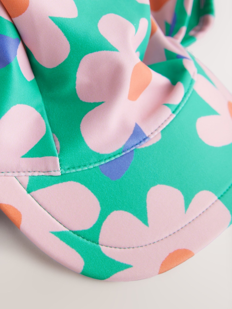 Fleur verte/rose - Casquette de bain (3mois-10ans) - Image 5 of 6