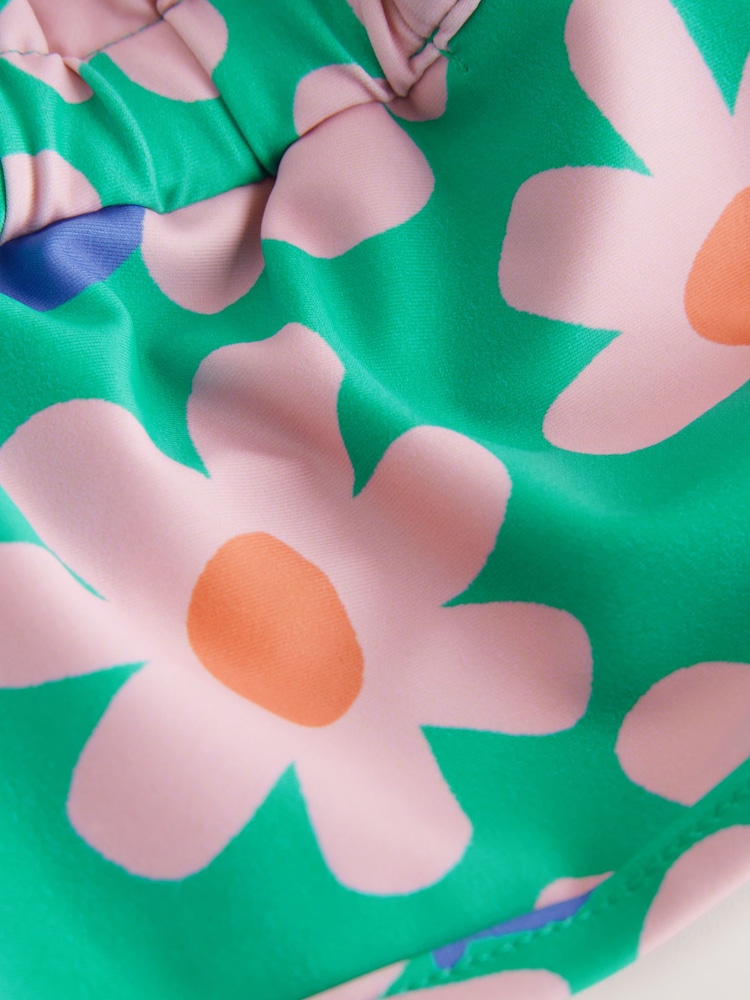 Green/Pink Flower Swim Cap (3mths-10yrs) - Image 6 of 6