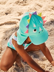 Aqua Blue Dinosaur Swim Cap (3mths-10yrs) - Image 3 of 6