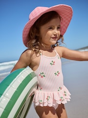 Pink Check Swim Hat (3mths-10yrs) - Image 3 of 3