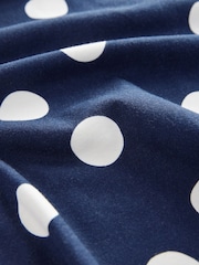 Navy Blue Spot 100% Cotton Long Sleeve Pyjamas - Image 10 of 10