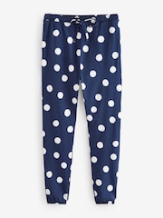 Navy Blue Spot 100% Cotton Long Sleeve Pyjamas - Image 8 of 10