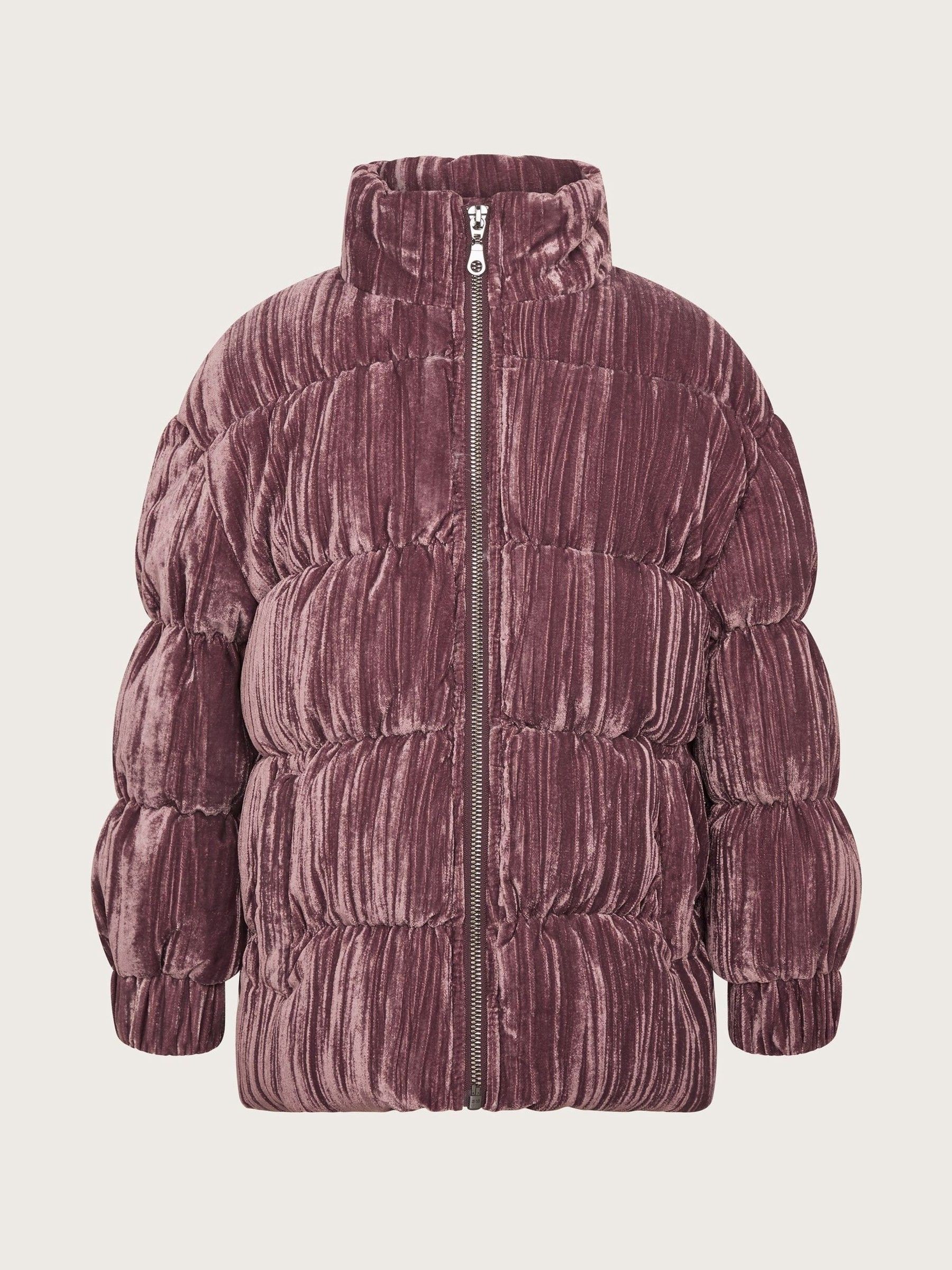 Velvet puffer coat online