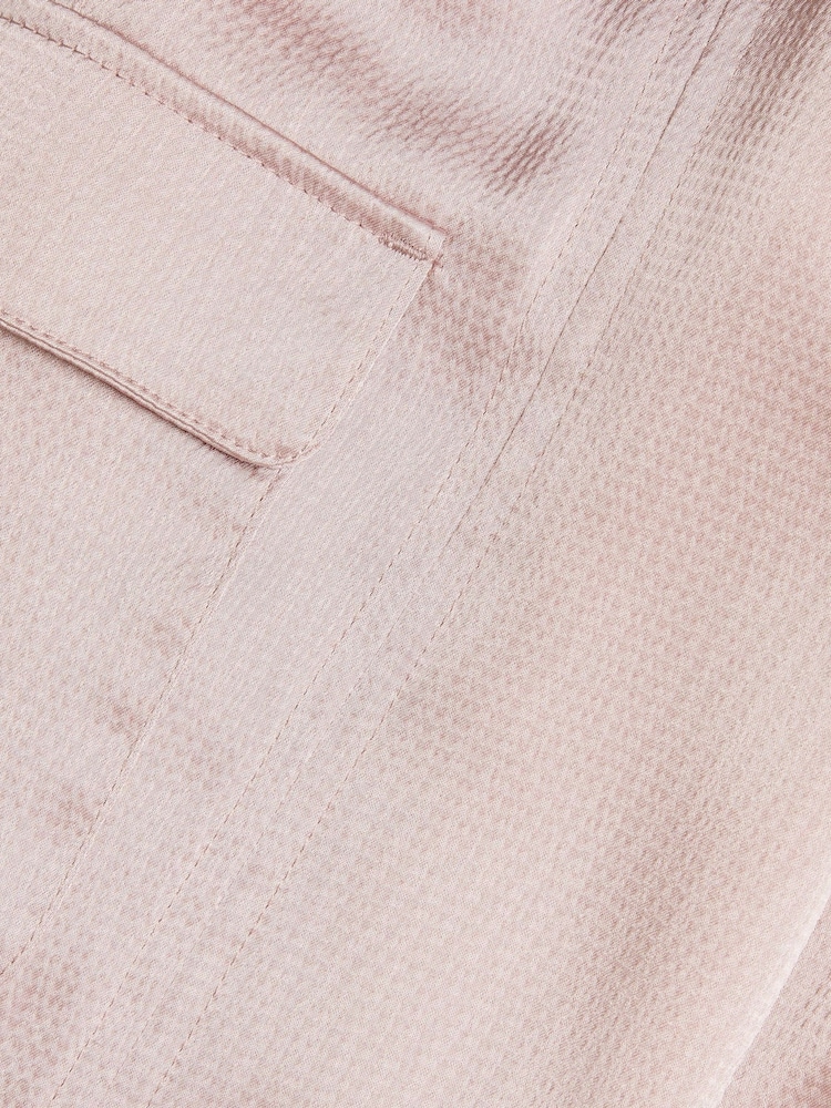 Monsoon Pink Textured Satin Cargo Trousers - Image 4 of 4 Monsoon Pink Textured Satin Cargo Trousers - Image 4 of 4