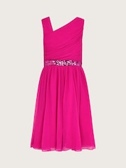 Monsoon Pink Abigail Drape Sequin Dress - Image 2 of 3