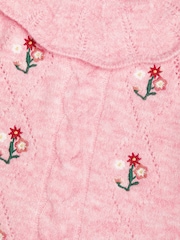 Monsoon Baby Kleid mit Zopfmuster und Stickerei - Bild 3 von 3