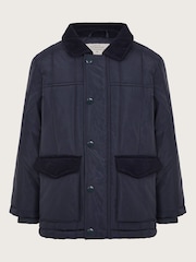 Monsoon Blue Corduroy Collar Quilted Jacket - Image 1 of 4