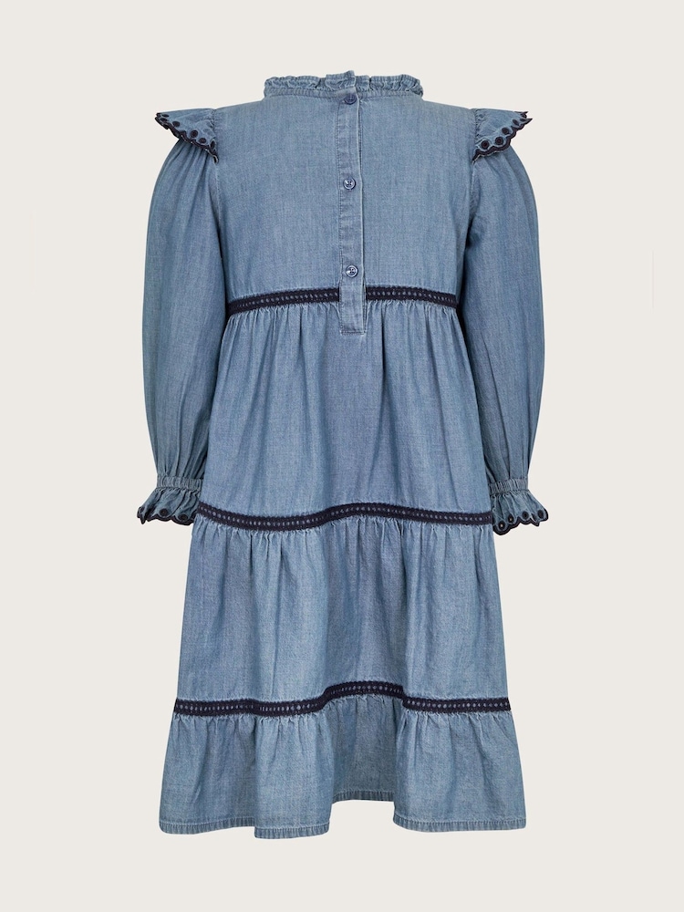 Monsoon – Chambray – Heritage-Kleid mit Stickerei aus 100 % Baumwolle - Bild 2 von 3