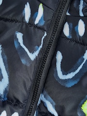 Monsoon Black Happy Face Hooded Puffer Coat - Image 3 of 3