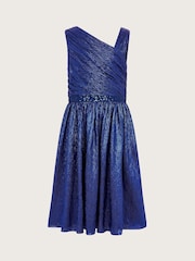 Monsoon Blue Abigail Metallic Drape Sequin Dress - Image 2 of 4