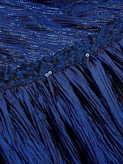 Monsoon Blue Abigail Metallic Drape Sequin Dress - Image 4 of 4