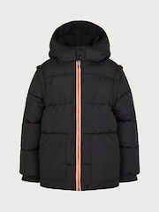 Monsoon Black Detachable Sleeve and Hood Padded Coat - Image 1 of 3
