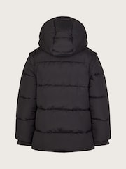 Monsoon Black Detachable Sleeve and Hood Padded Coat - Image 2 of 3