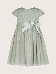 Monsoon Green Baby Lacey Sequin Dress - Image 1 of 3