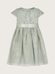 Monsoon Green Baby Lacey Sequin Dress - Image 2 of 3