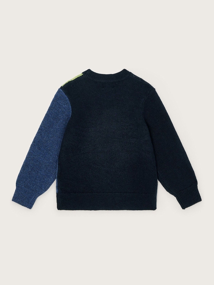 Monsoon Blue Lightning Bolt Intarsia Jumper - Image 2 of 3