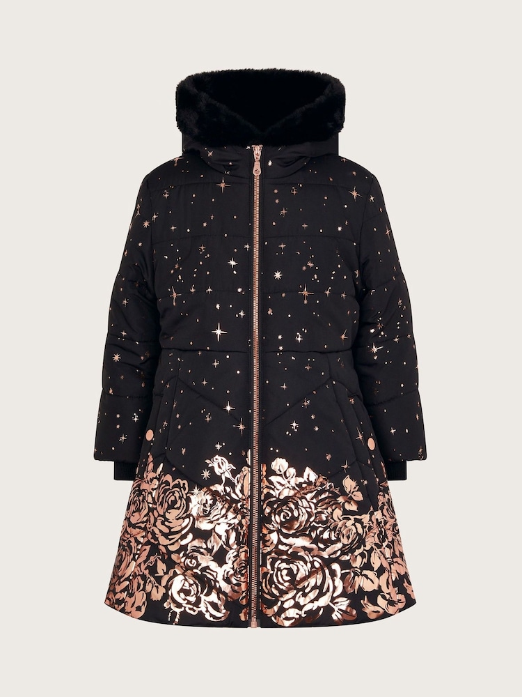 Monsoon Fiorella Foil Border Coat - Изображение 2 из 4
