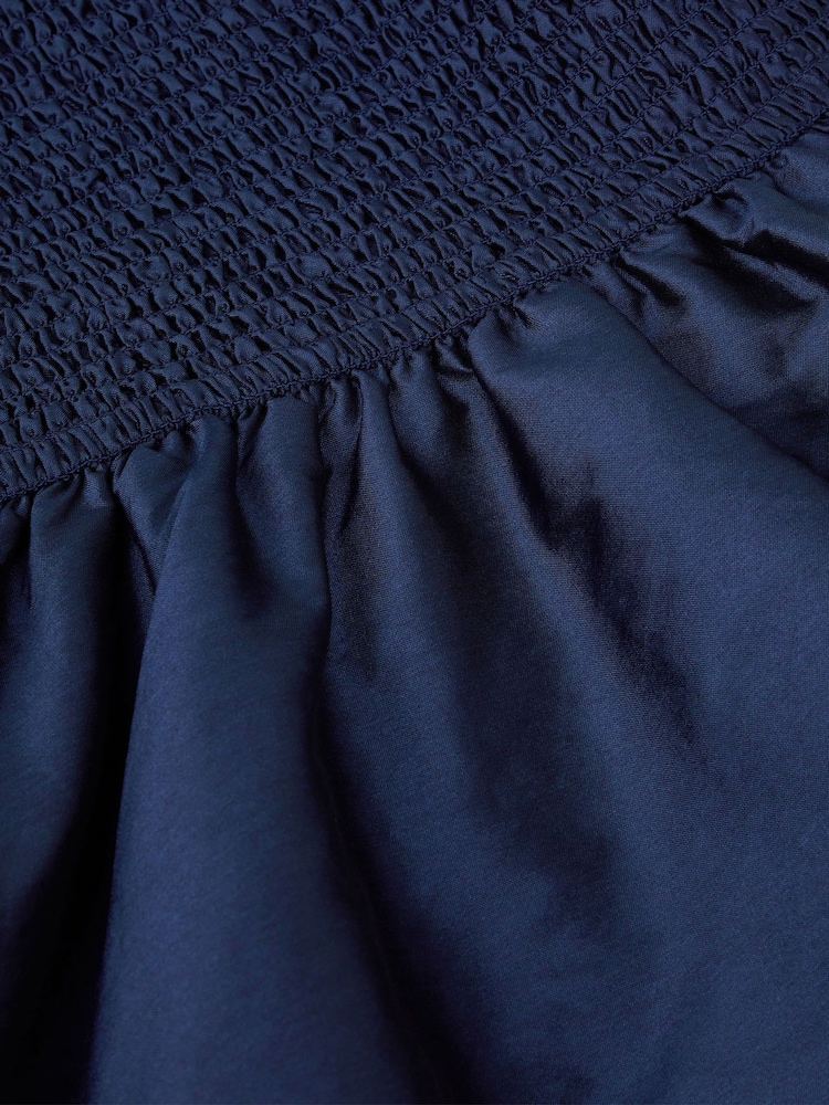 Monsoon Blue Clariska Smocked Taffeta Prom Dress - Image 3 of 3