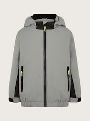 Monsoon Grey Canvas Zip Jacket - Image 1 of 3