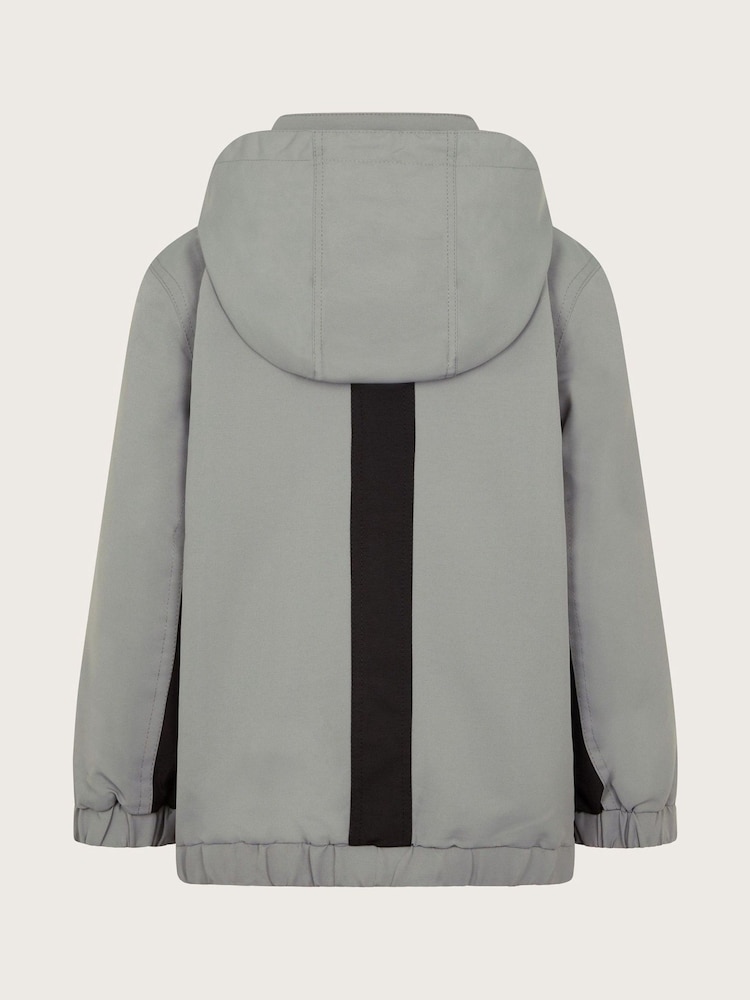 Monsoon Grey Canvas Zip Jacket - Image 2 of 3