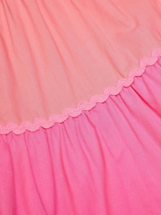 Monsoon Orange Smocked Strappy Colour Block 100% Cotton Dress - Image 3 of 3