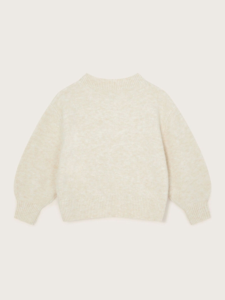 Monsoon Brown Sparkle Bow Jumper - Image 2 of 3