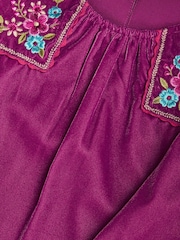 Monsoon Purple Embroidered Velvet Tunic Dress - Image 3 of 3