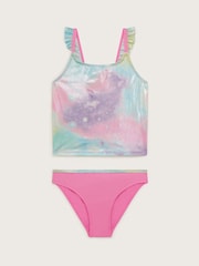 Monsoon Pink Marble Foil Print Tankini Set - Image 1 of 3
