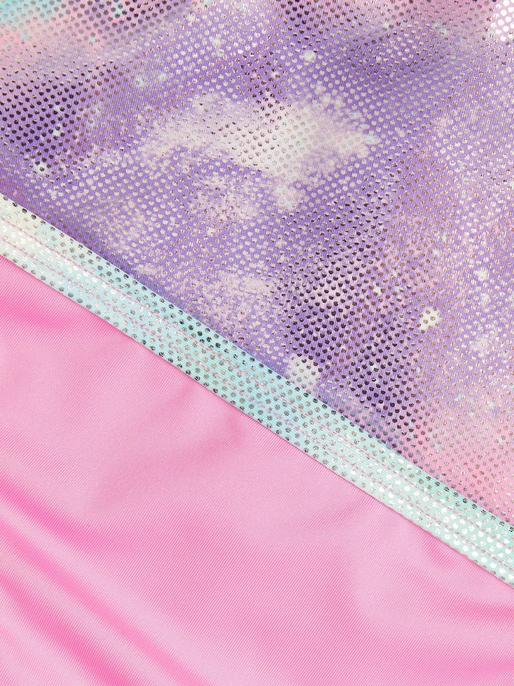 Monsoon Pink Marble Foil Print Tankini Set - Image 3 of 3