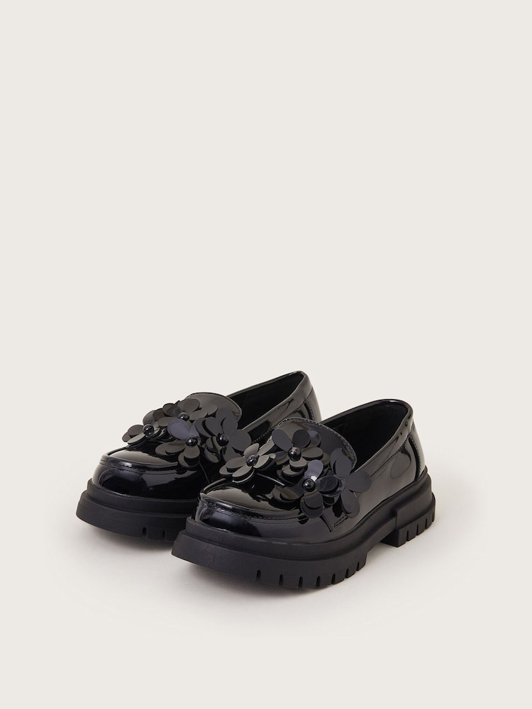 Monsoon Chunky Flower Print School Loafers - Imagen 1 de 3 Monsoon Chunky Flower Print School Loafers - Imagen 1 de 3