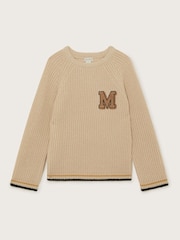 Monsoon Natural M Cable Knit Jumper - Image 1 of 3