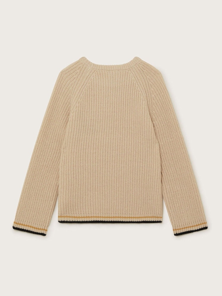 Monsoon Natural M Cable Knit Jumper - Image 2 of 3