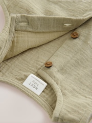Sage Green Baby Woven Romper (0mths-2yrs) - Image 9 of 11