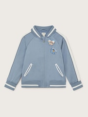 Monsoon Blue Satin Badge Bomber Jacket - Image 1 of 3