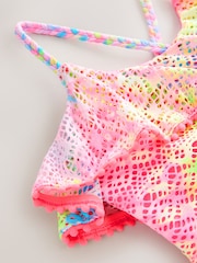 Tie-dye - Broderie Frill Swimsuit (3-16yrs) - Image 7 of 7