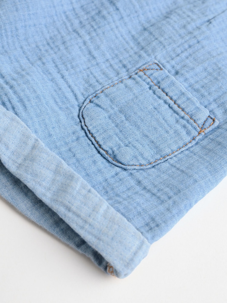 Bleu Denim - Ensemble haut et short bébé (0mois-3ans) - Image 13 of 15