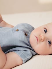 Denim Blue Top and Shorts Baby Set (0mths-3yrs) - Image 4 of 15
