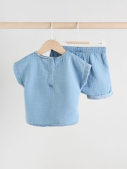 Denim Blue Top and Shorts Baby Set (0mths-3yrs) - Image 6 of 15